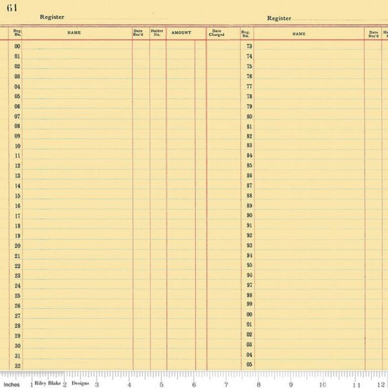 Ledger Paper in Yellow (c13054-yellow) | Journal Basics | J Wecker Frisch | Riley Blake
